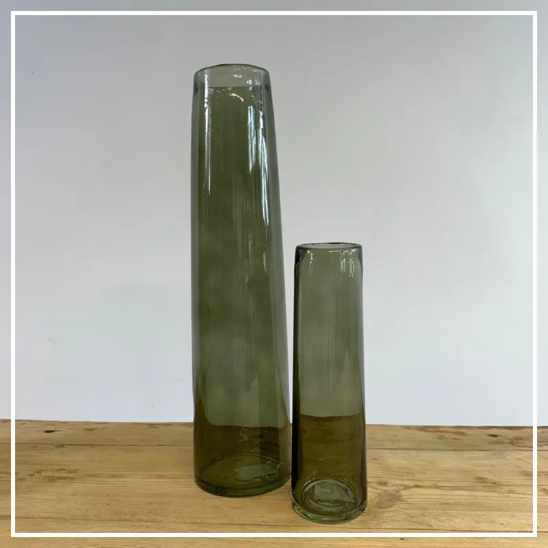 lot de 2 vases en verre