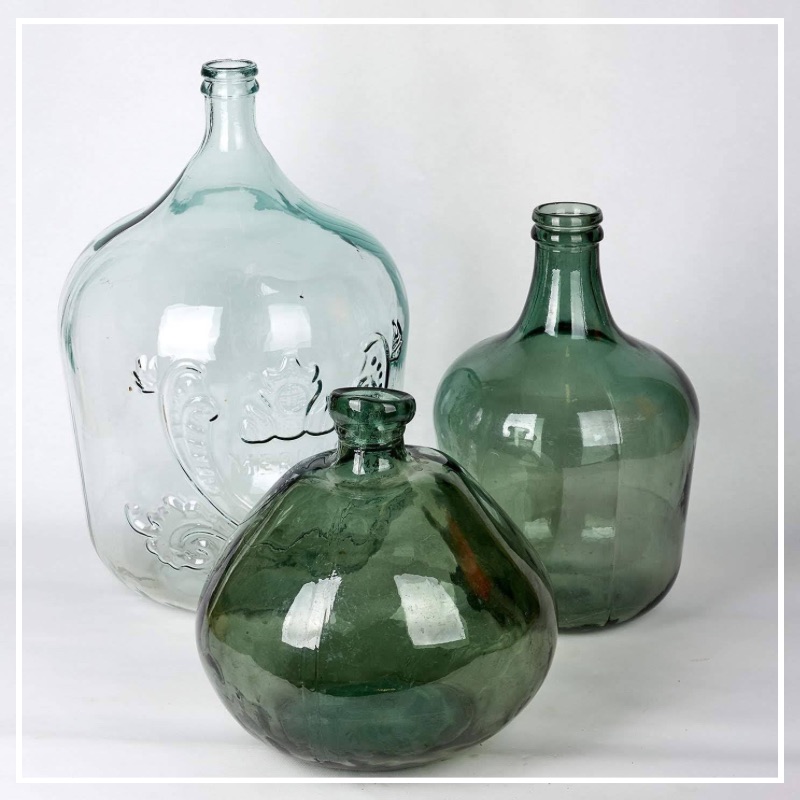 lot de 2 vases en verre