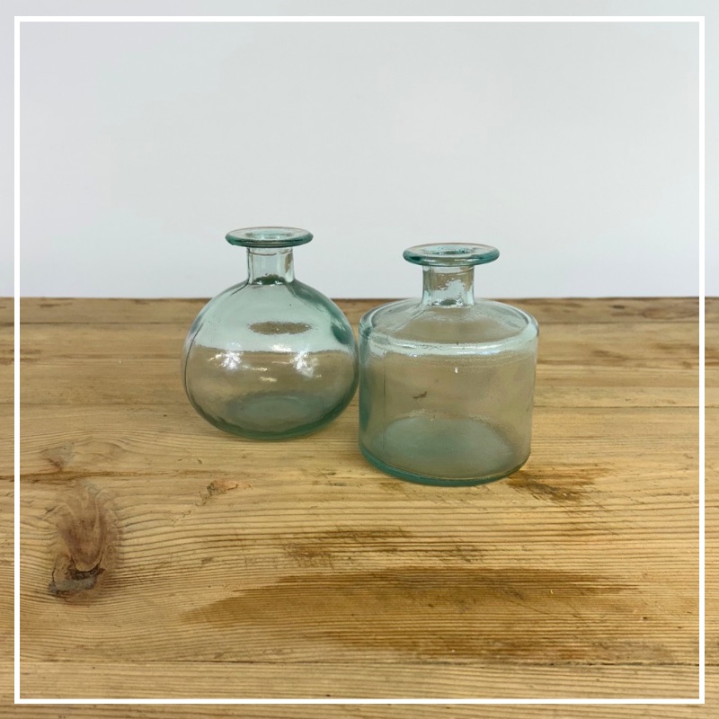 lot de 2 vases en verre